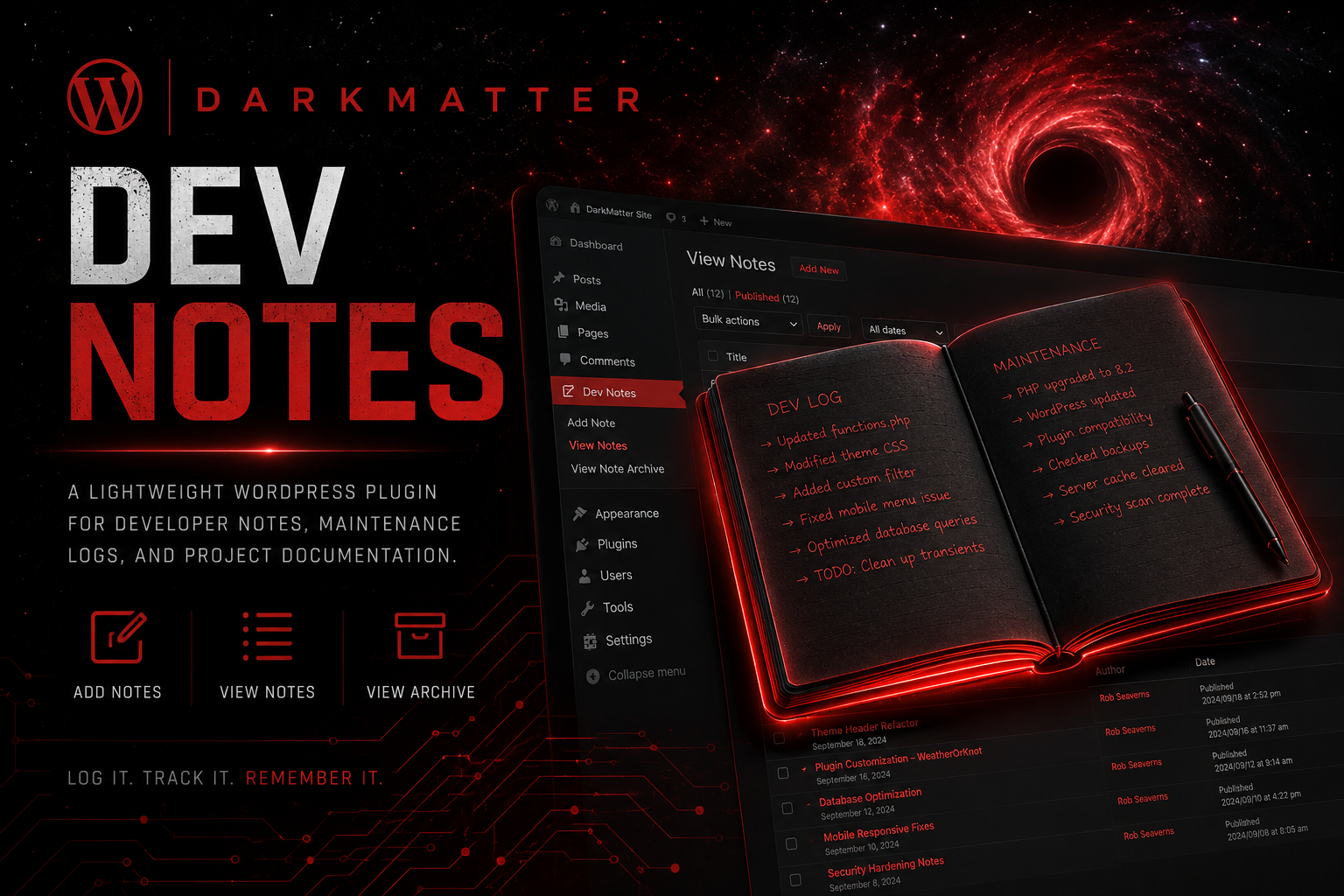DarkMatter DevNotes Plugin – DarkMatter Software